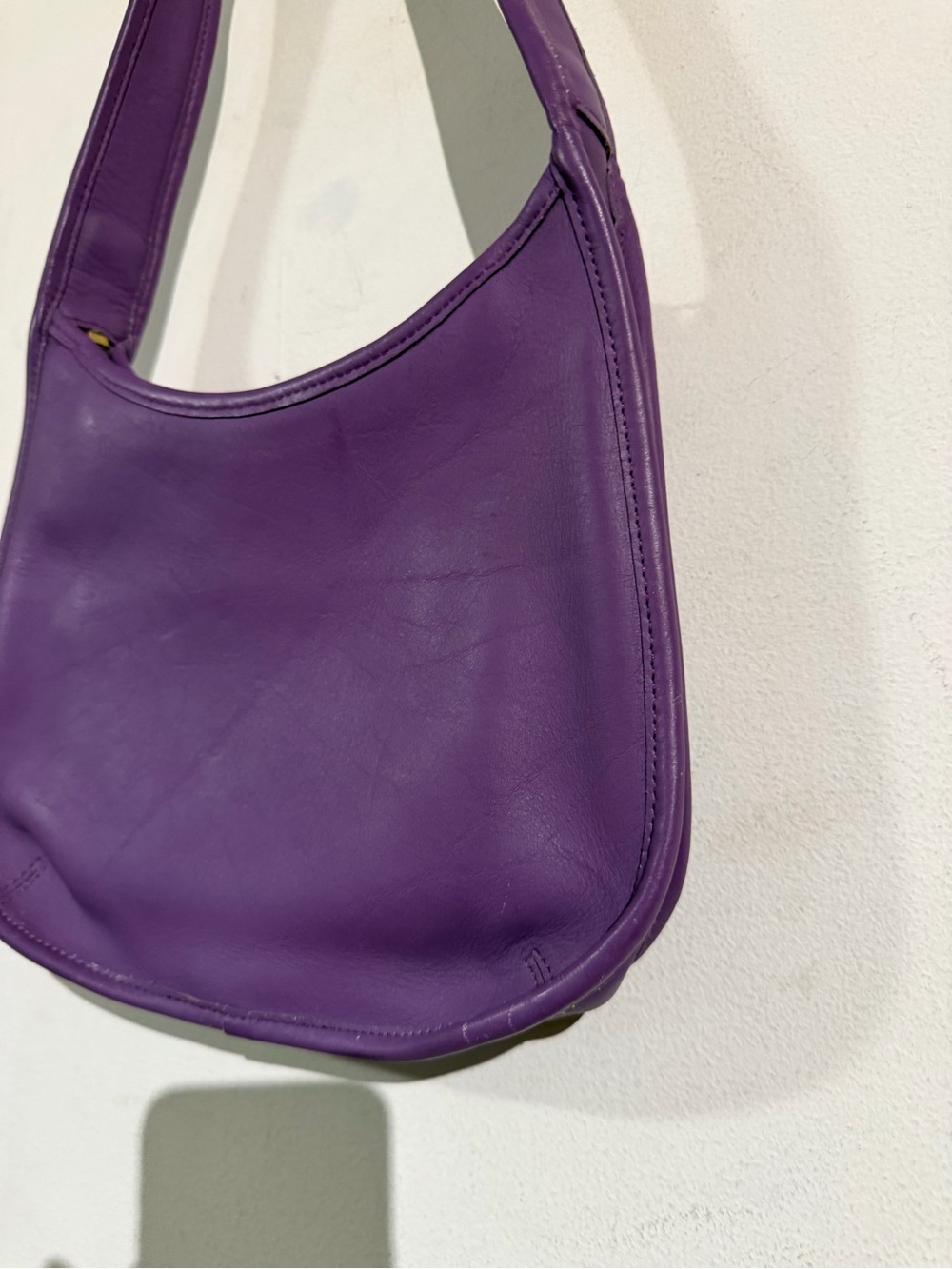 Coach ergo vintage Purple Leather Shoulder Bag RARE - Picture 3 of 10